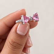 Anillo ajustable de moño con cristales