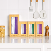 Organizador de bolsas ziploc de cocina