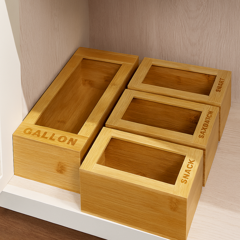 Organizador de bolsas ziploc de cocina