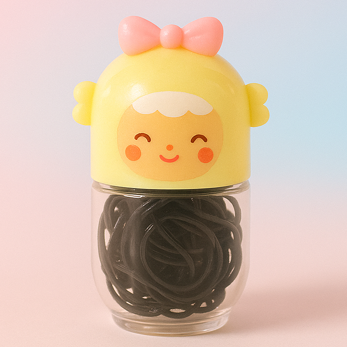 Frasco kawaii con ligas para el cabello - Dressygt