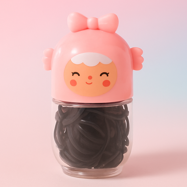 Frasco kawaii con ligas para el cabello - Dressygt