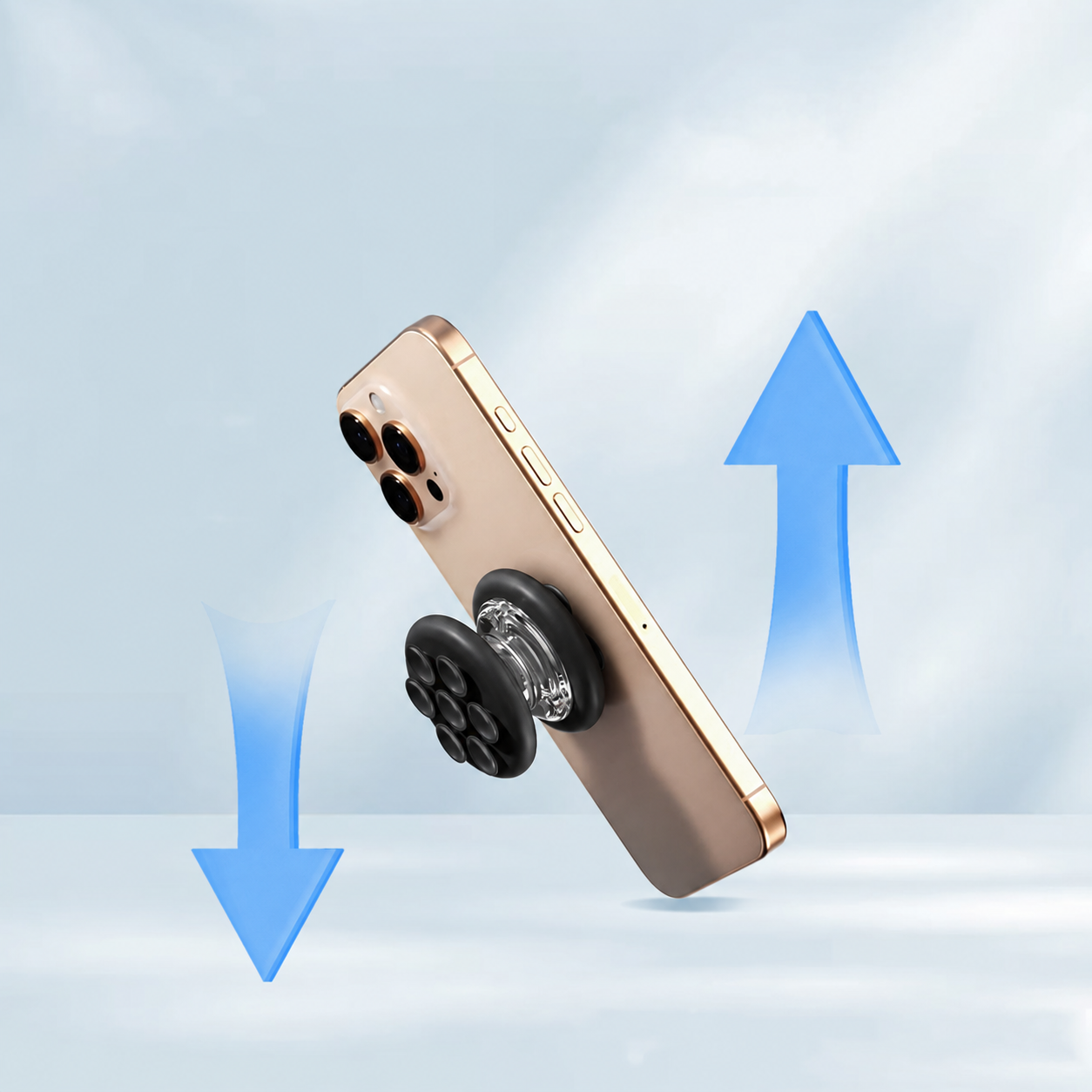 Soporte para celular tipo pop socket con ventosas
