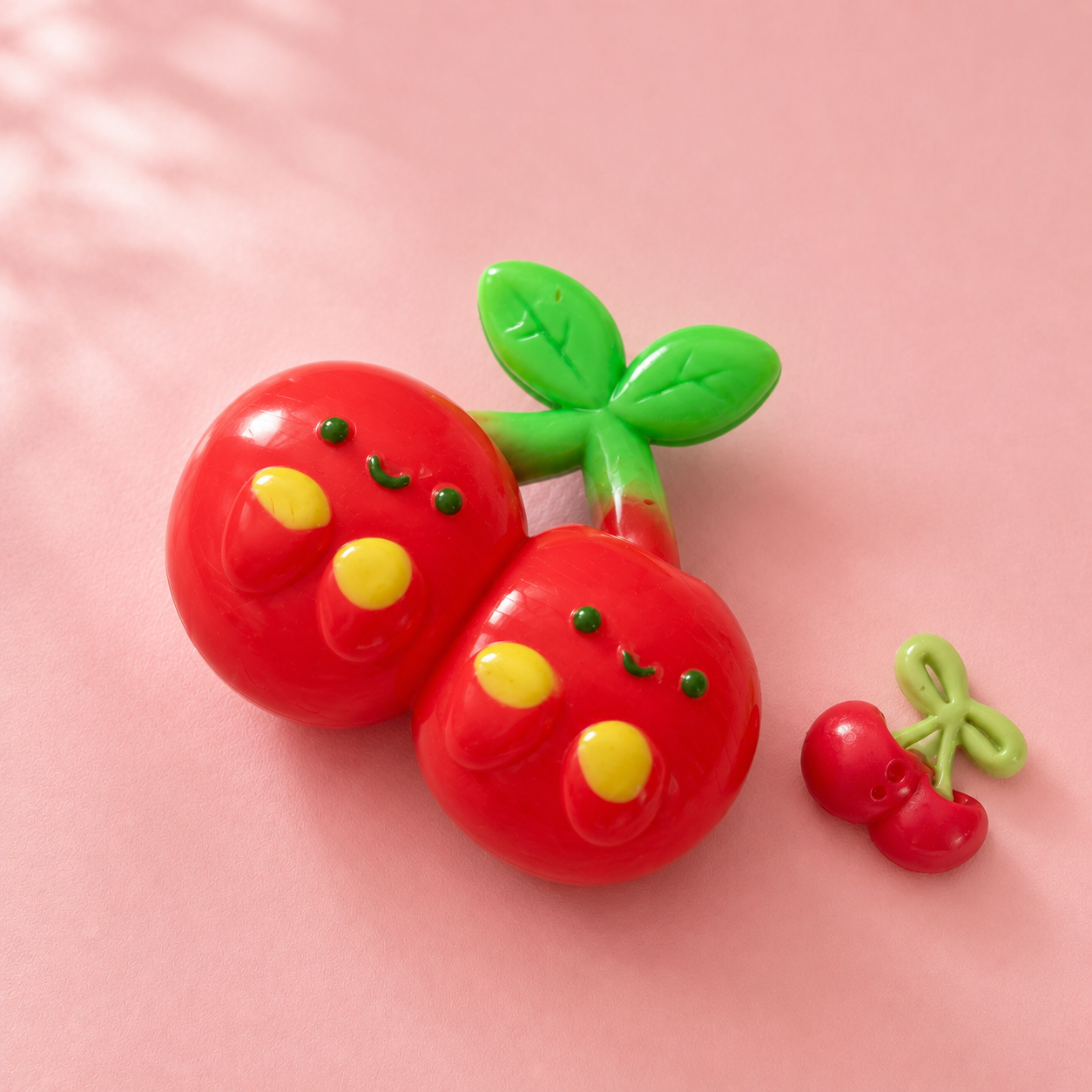 Juguete antiestrés squishy de cerezas