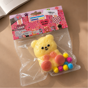 Juguete antiestrés squishy de oso amarillo
