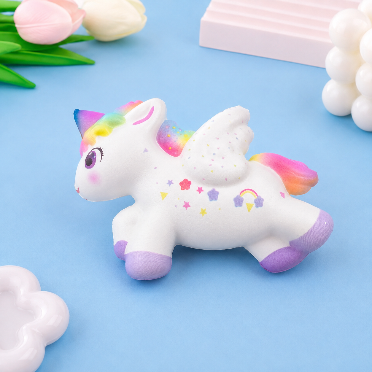 Juguete antiestrés squishy de unicornio