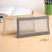 Estuche semitransparente con zíper