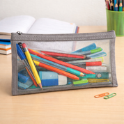 Estuche semitransparente con zíper