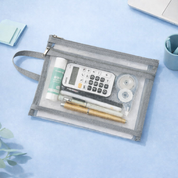 Estuche grande de malla transparente