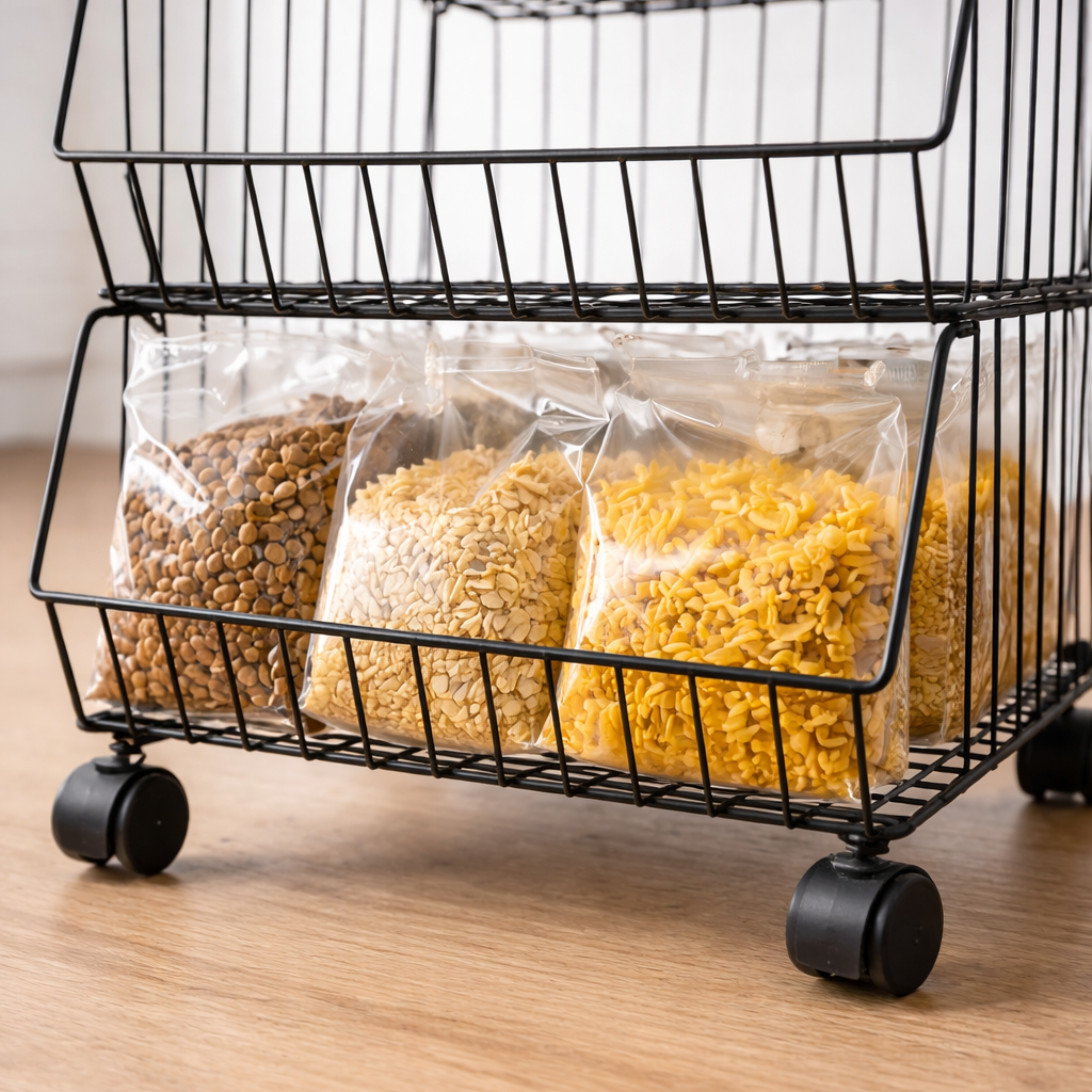 Carrito organizador metálico de 5 niveles con ruedas - Dressygt