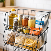 Carrito organizador metálico de 5 niveles con ruedas - Dressygt