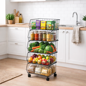 Carrito organizador metálico de 5 niveles con ruedas - Dressygt
