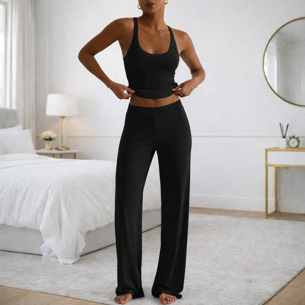 Conjunto casual con pantalón flare - Dressygt