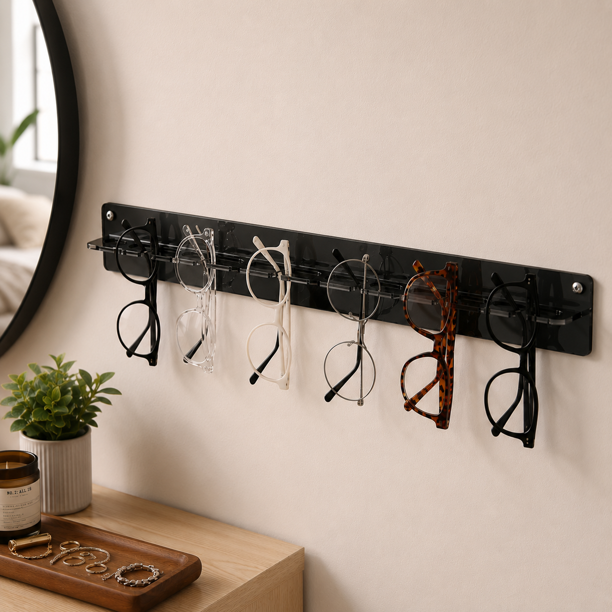 Organizador de pared para lentes