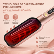 Cepillo alisador de cabello con pantalla LED