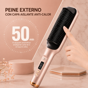 Cepillo alisador de cabello con pantalla LED