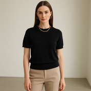 Blusa básica unitalla de manga corta