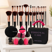 Set completo de brochas y esponjas  con cosmetiquera - Dressygt