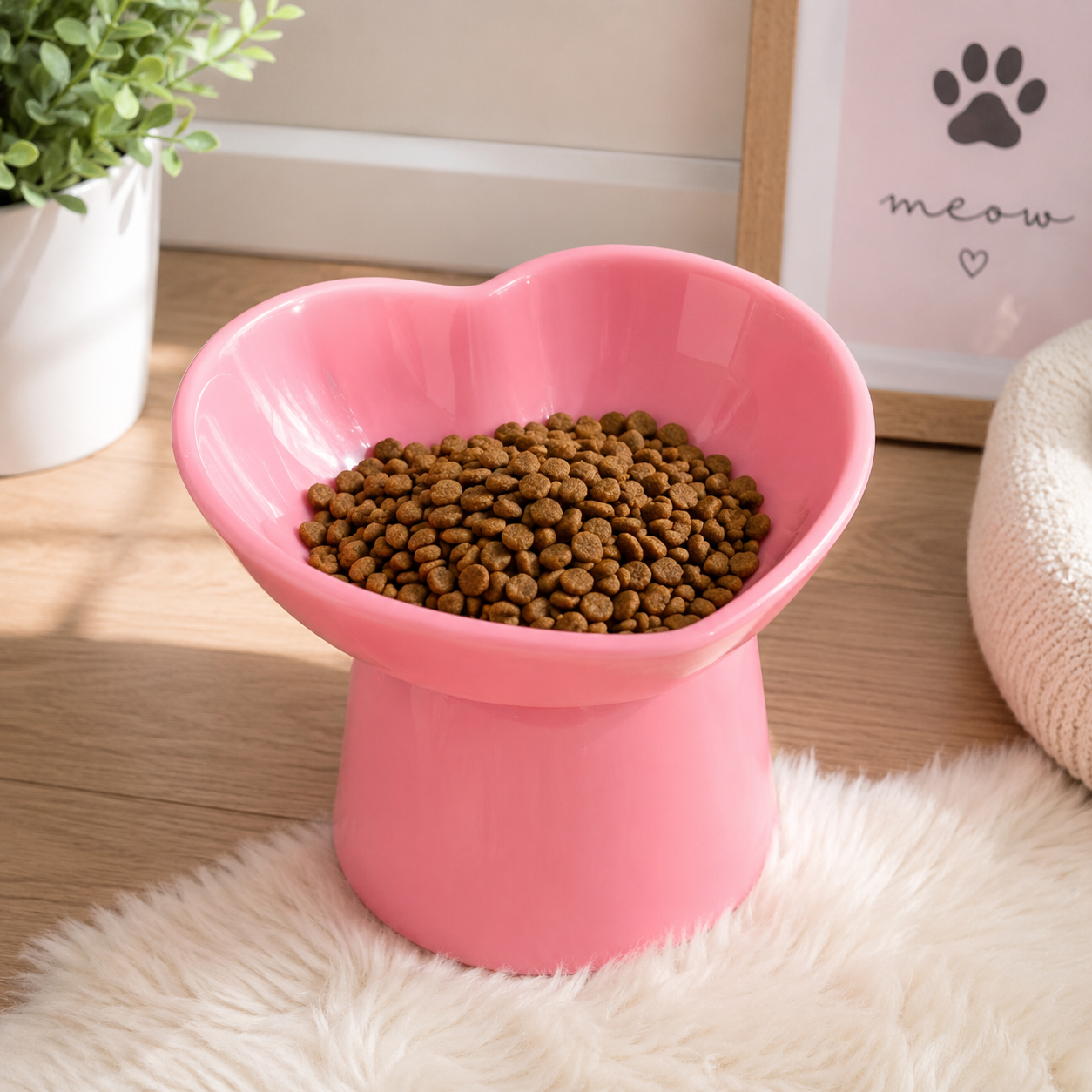 Comedero elevado para gatos