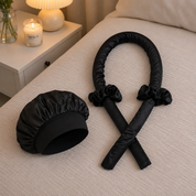 Set 2 piezas para rizos sin calor con gorro de satín