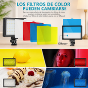 Luz LED para fotos y videos con trípode