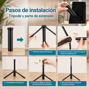 Luz LED para fotos y videos con trípode