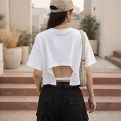 Crop top con abertura en la espalda - Dressygt