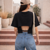 Crop top con abertura en la espalda - Dressygt