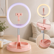 Aro de luz para celular con trípode ajustable