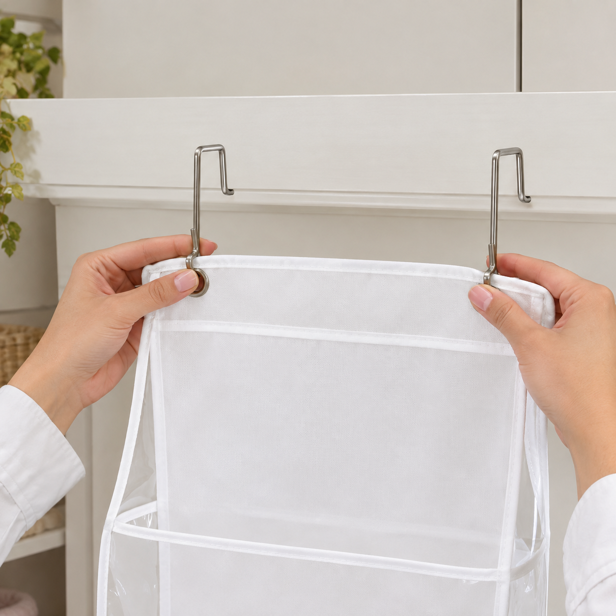 Organizador de puerta con 4 compartimentos