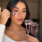 Set de brochas de maquillaje para rostro y ojos