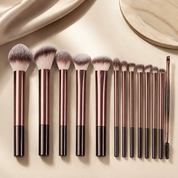 Set de brochas de maquillaje para rostro y ojos