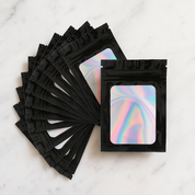 Ciento de bolsas para empaque holográficas de 10X7cm