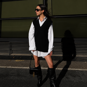 Chaleco Tejido Oversize Cuello V