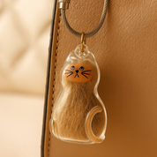 Llavero de gato con compartimento