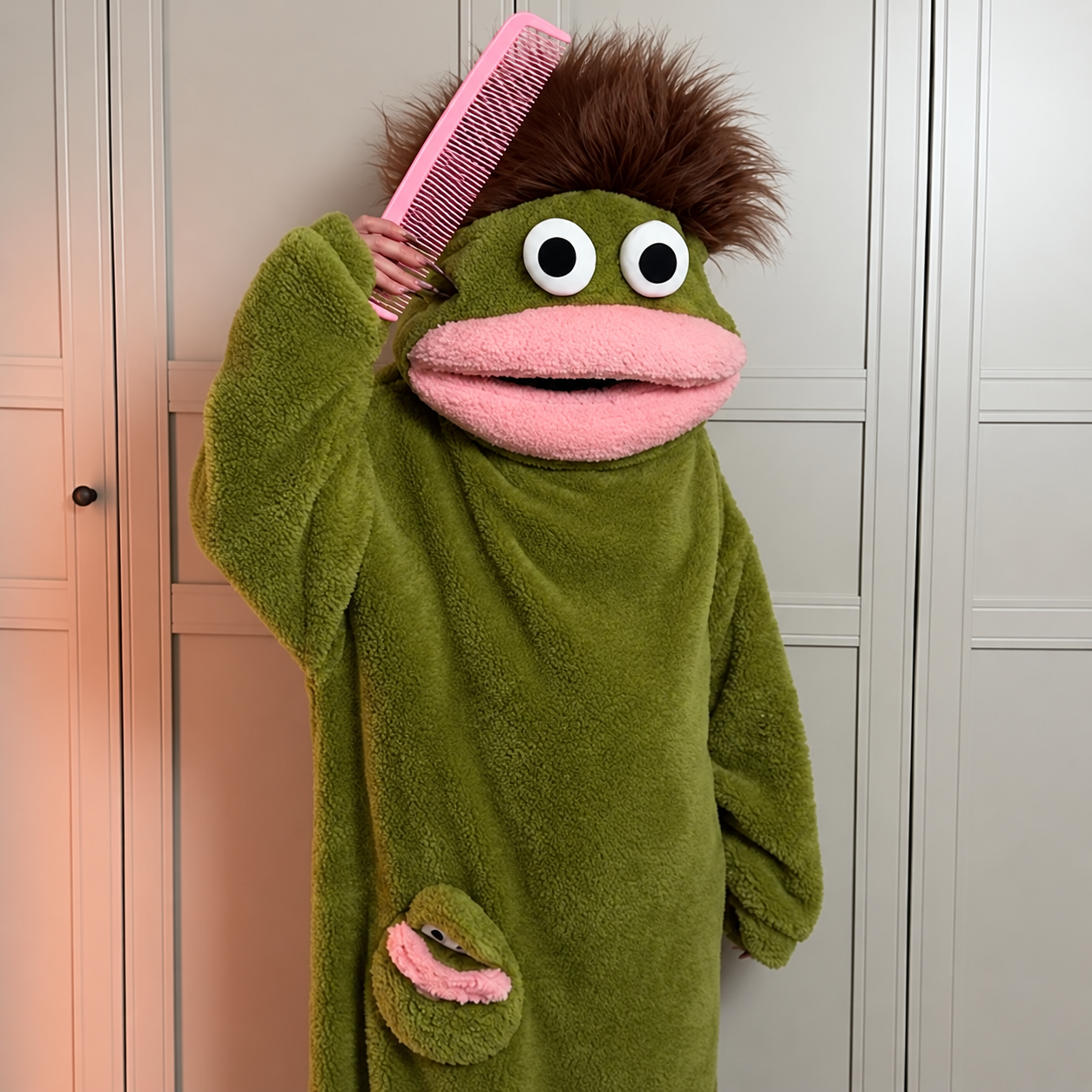 Pijama enteriza de personaje verde