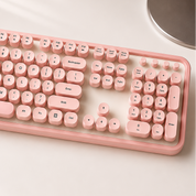 Teclado retro con teclas redondas