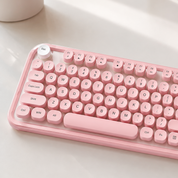 Teclado retro con teclas redondas
