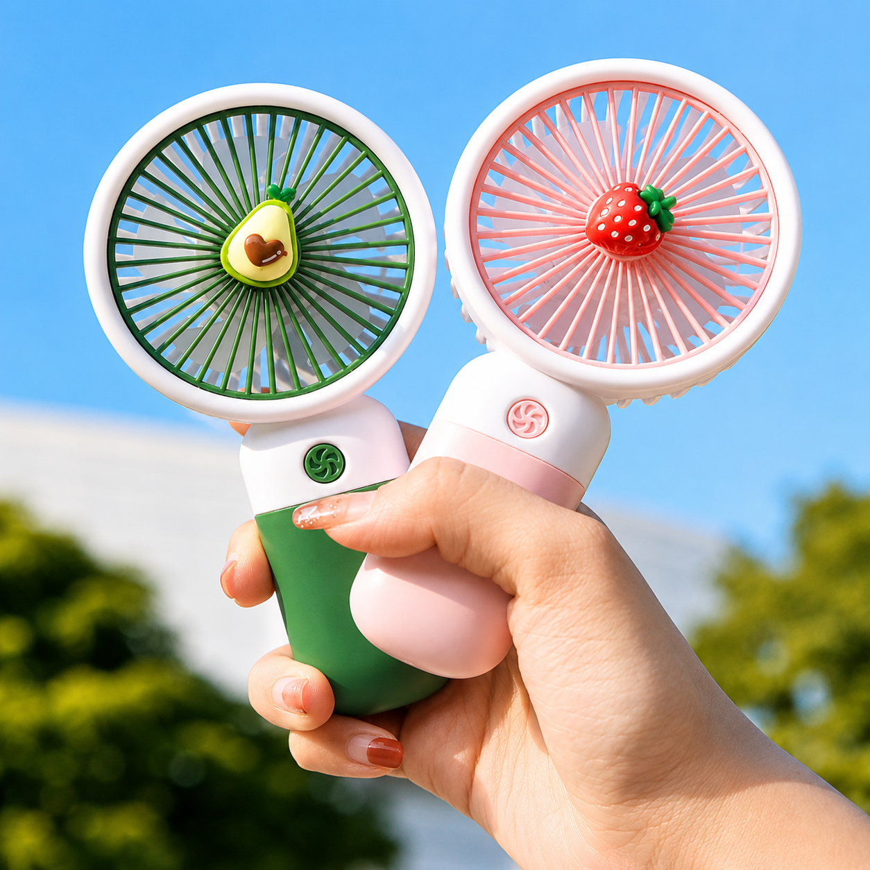 Ventilador Portátil Recargable Frutas - Dressygt