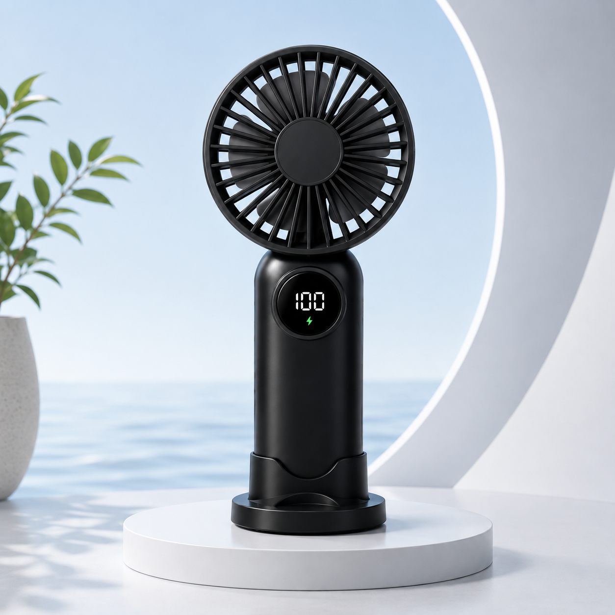 Ventilador portátil con pantalla digital - Dressygt