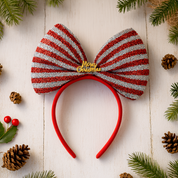 Diadema navideña con moño y luces LED - Dressygt