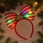 Diadema navideña con moño y luces LED - Dressygt