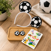 Set de diadema y aretes de fútbol