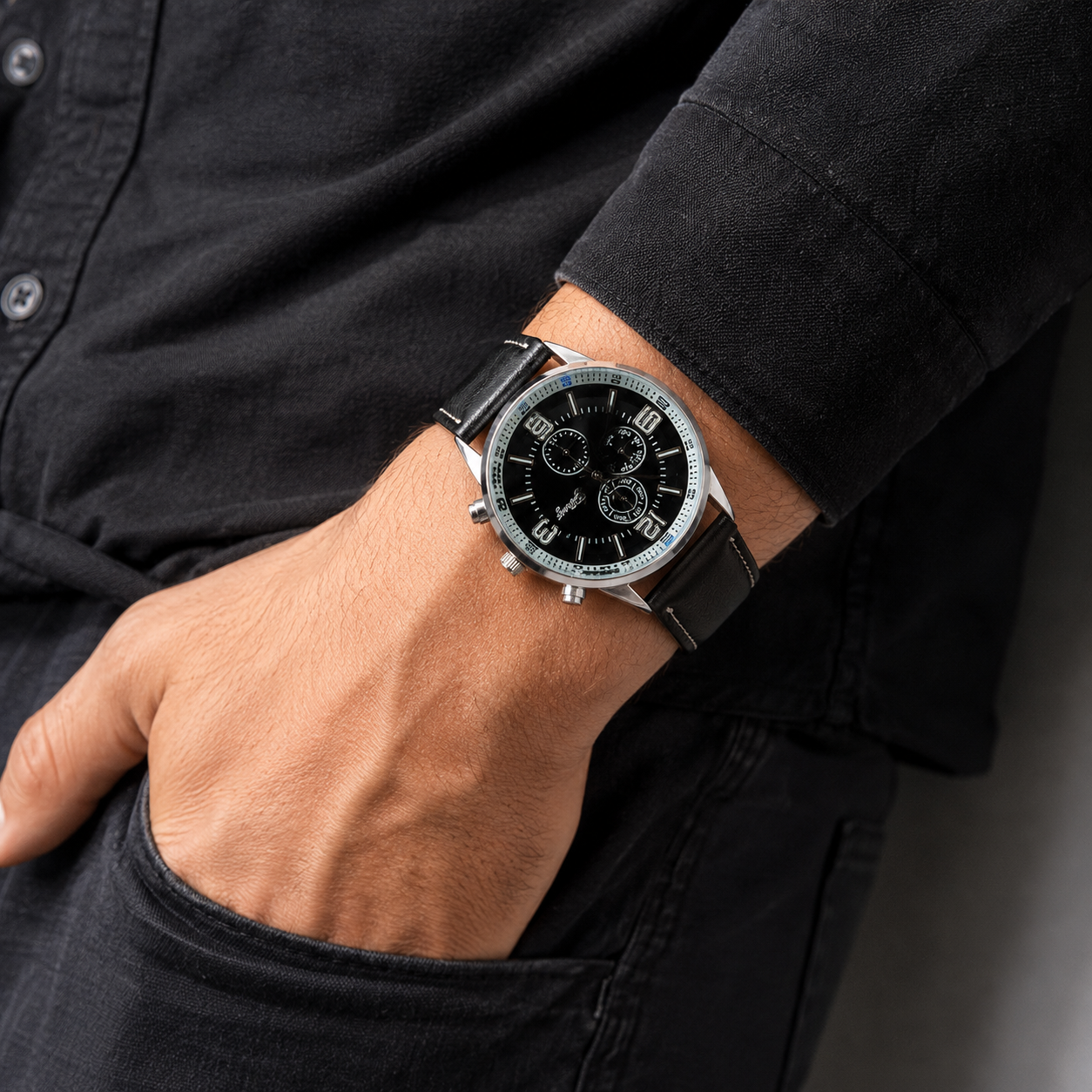 Set de Reloj para Hombre con Pulsera