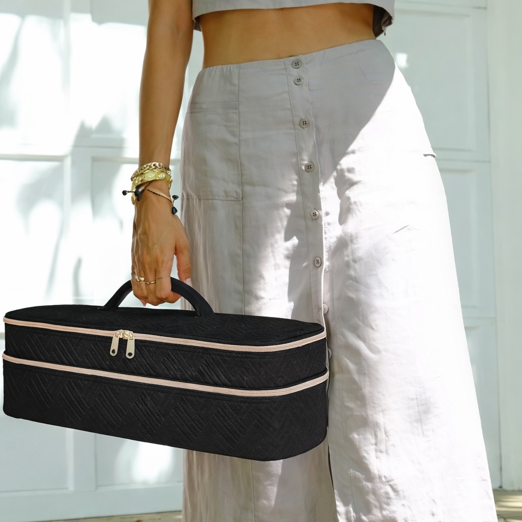 Estuche organizador doble para herramientas de cabello - Dressygt