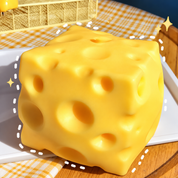 Squishy antiestrés en forma de queso
