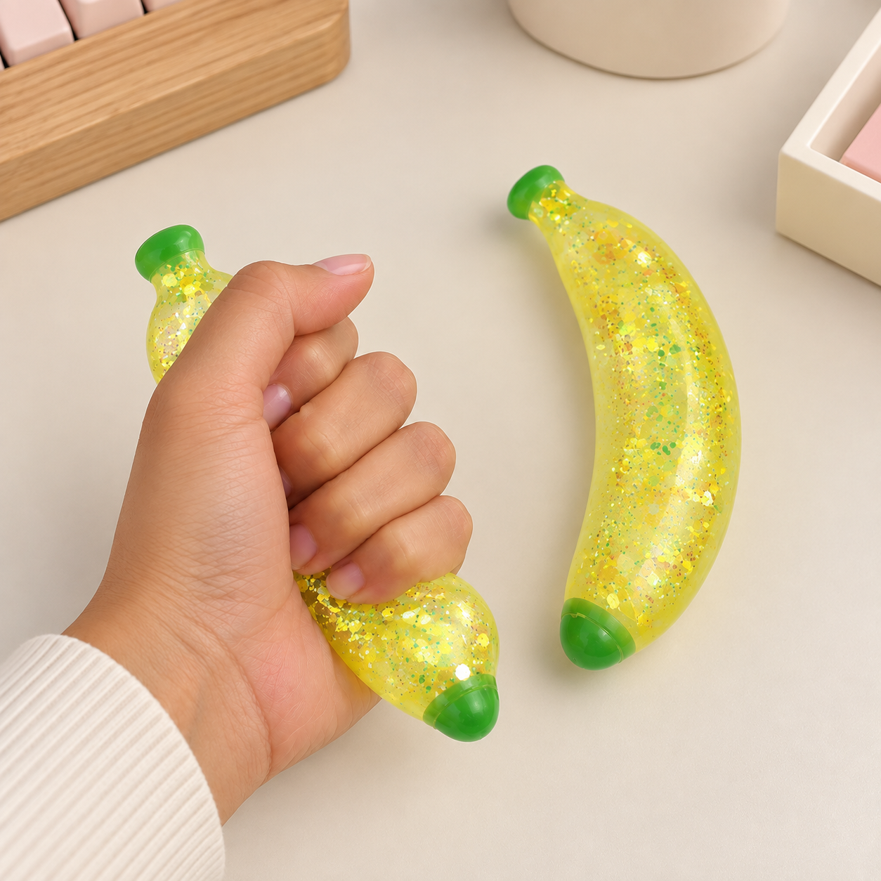 Squishy antiestrés de banana