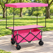Carrito plegable con techo y mesa