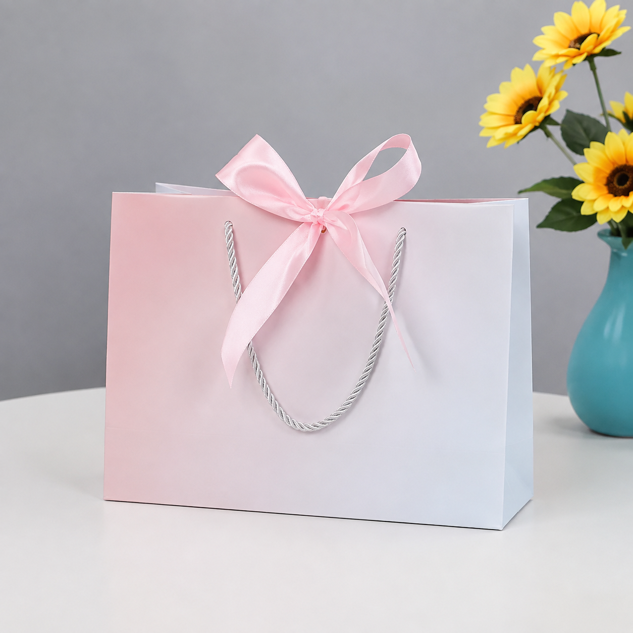 Bolsa de regalo elegante con listón