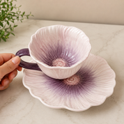 Taza de Cerámica en Forma de Flor