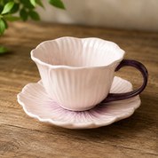 Taza de Cerámica en Forma de Flor